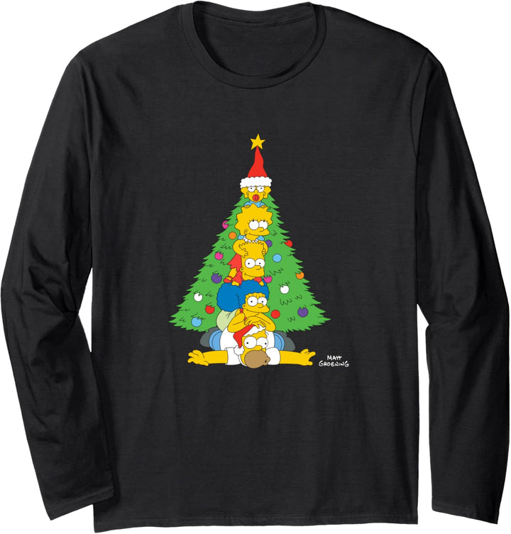 The Simpsons Family Christmas Tree Holiday Langarmshirt