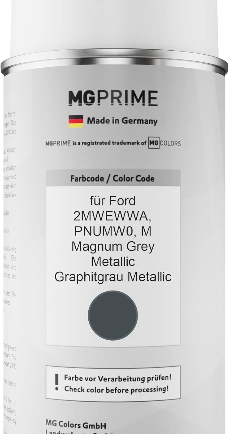 MG PRIME Autolack Sprühdosen Set für Ford 2MWEWWA / PNUMW0 / M Magnum Grey Metallic/Graphitgrau Meta