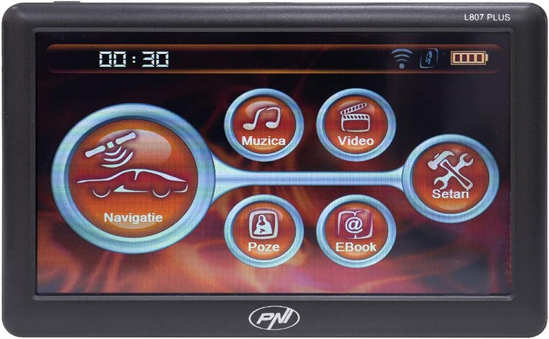 Navigationssystem GPS PNI L807 Plus 7-Zoll-Bildschirm, 800 MHz, 256 MB DDR, 8 GB interner Speicher,