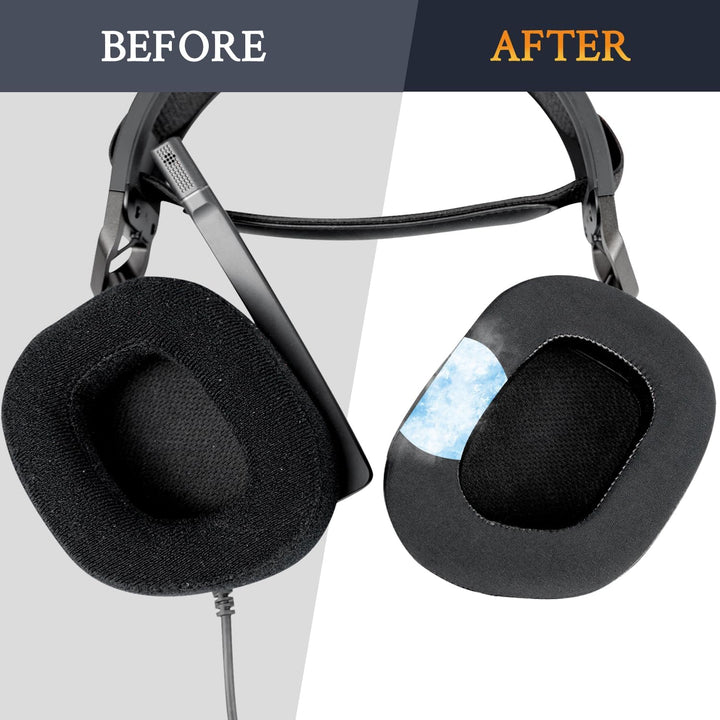 SOULWIT Kühlgel Ersatz Ohrpolster für Corsair HS80 MAX/ HS80 RGB USB Wired/HS 80 RGB Wireless Gaming