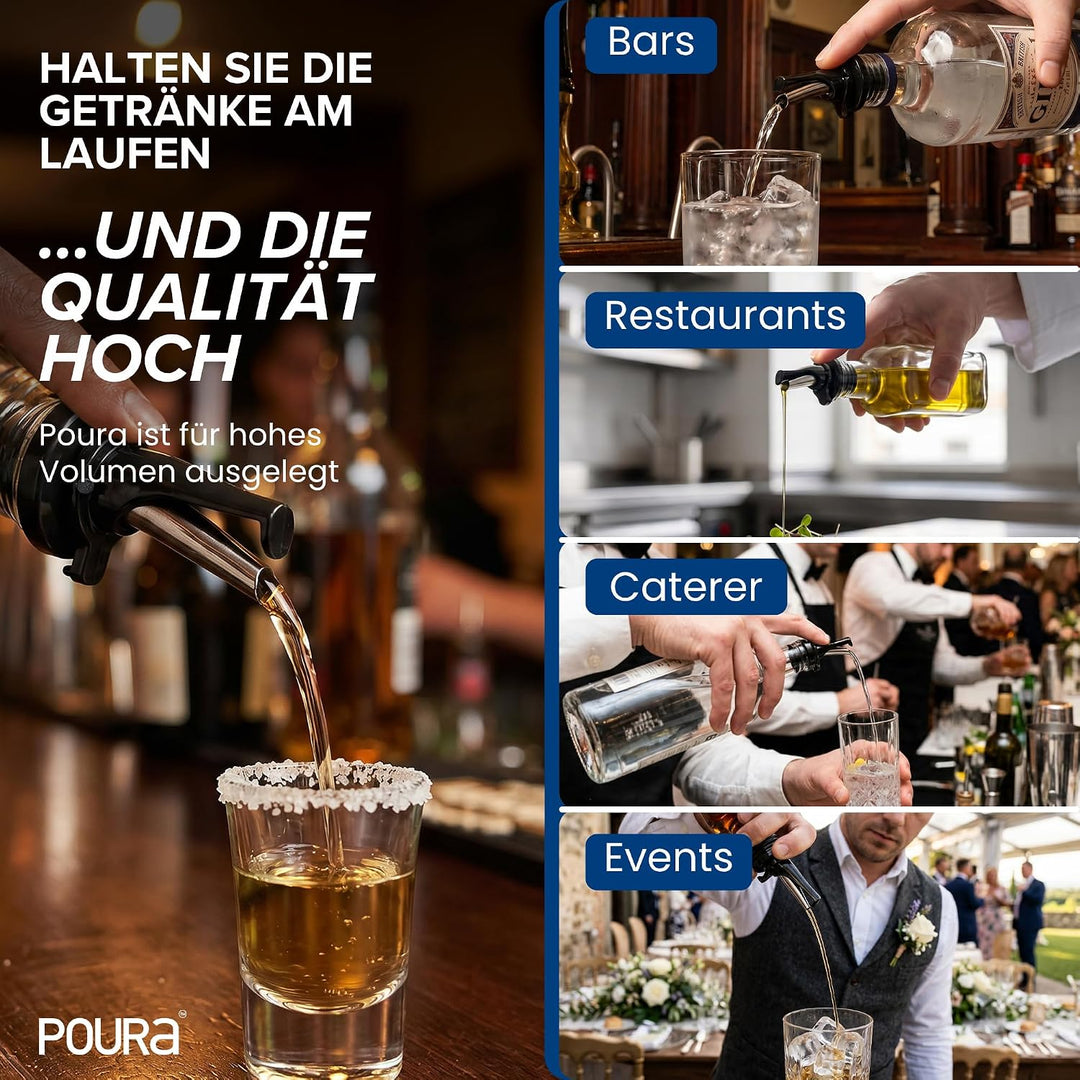 Ausgiesser Spirituosen - Patentierter Schnellausgiesser - Wein Ausgiesser - Mid-Stopp Ausgussverschl