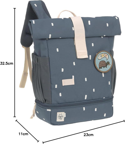 LÄSSIG Kindergartenrucksack Kinderrucksack Rolltop mit Brustgurt wasserabweisend, 11 Liter/Mini Roll