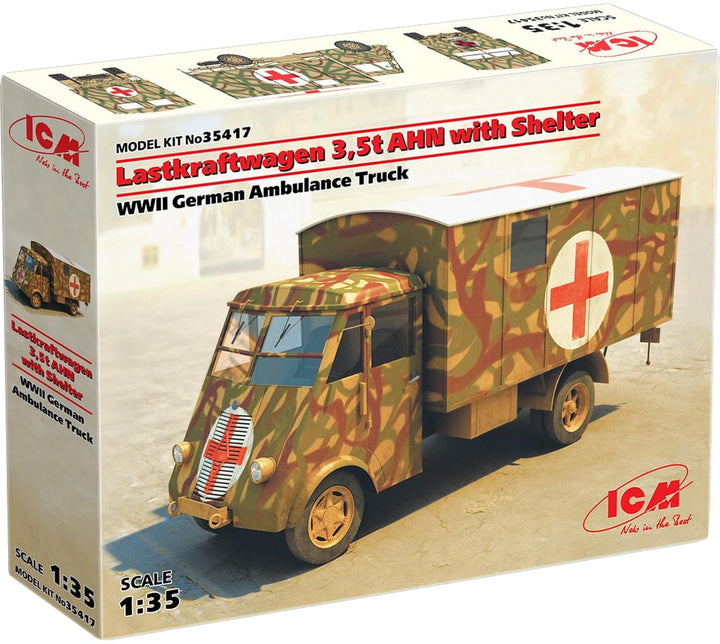 ICM 35417 Renault 35417-1/35 AHN 3.5 to mit Plane, Panzer, Schwarz