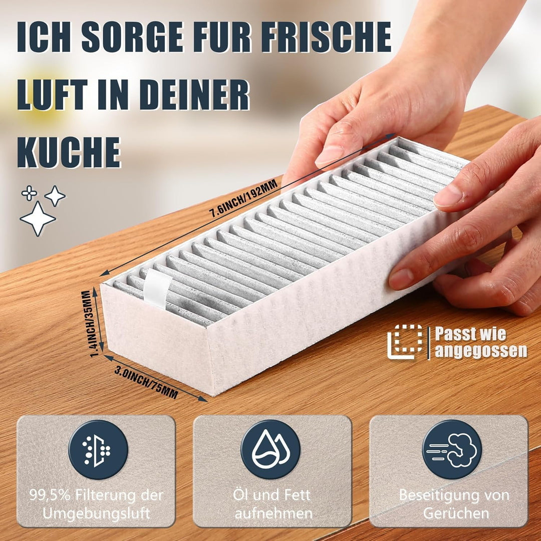 4 Stück Dunstabzugshaube Aktivkohlefilter für Bosch HEZ9VRCR0 / Siemens HZ9VRCR0 / Neff Z821VR0 / Ga
