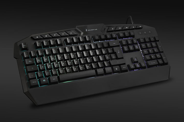SureFire Kingpin Gaming Tastatur, Gaming Multimedia Keyboard mit programmierbarer LED-Hintergrundbel