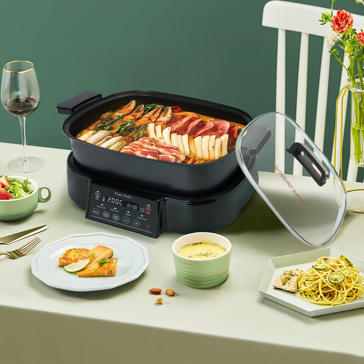 Taylor Swoden Arthur Dampfgarer mit Timer, Ultrakompakter Dampfgarer mit 3 Einschüben, BPA-frei, Pro
