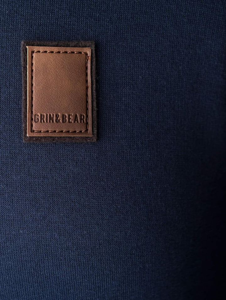 Grin&Bear Hoodie Herren Sweatshirt GEC484 S Navy, S Navy