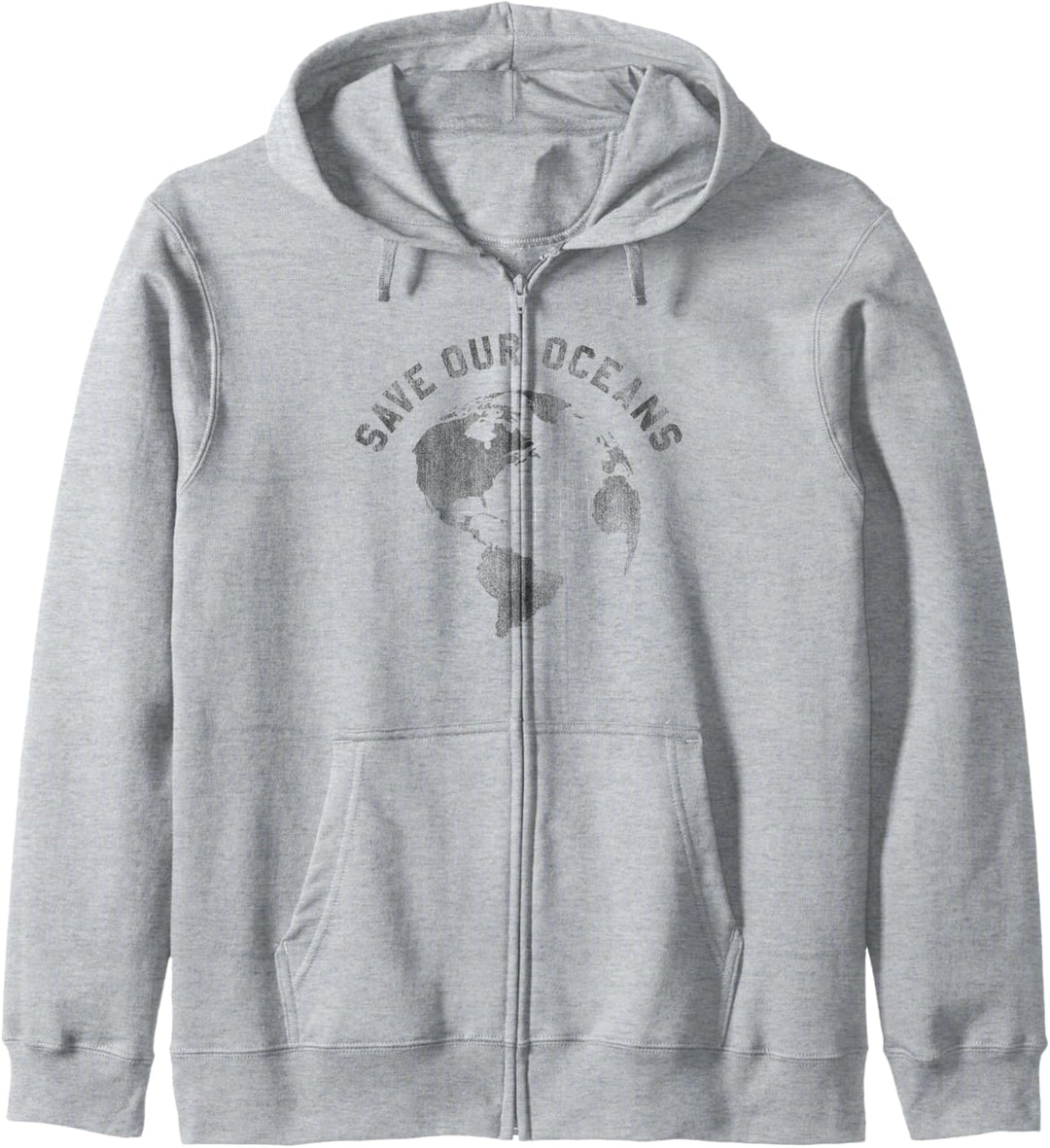 Trendy Save Our Oceans Faded Vintage Earth Kapuzenjacke