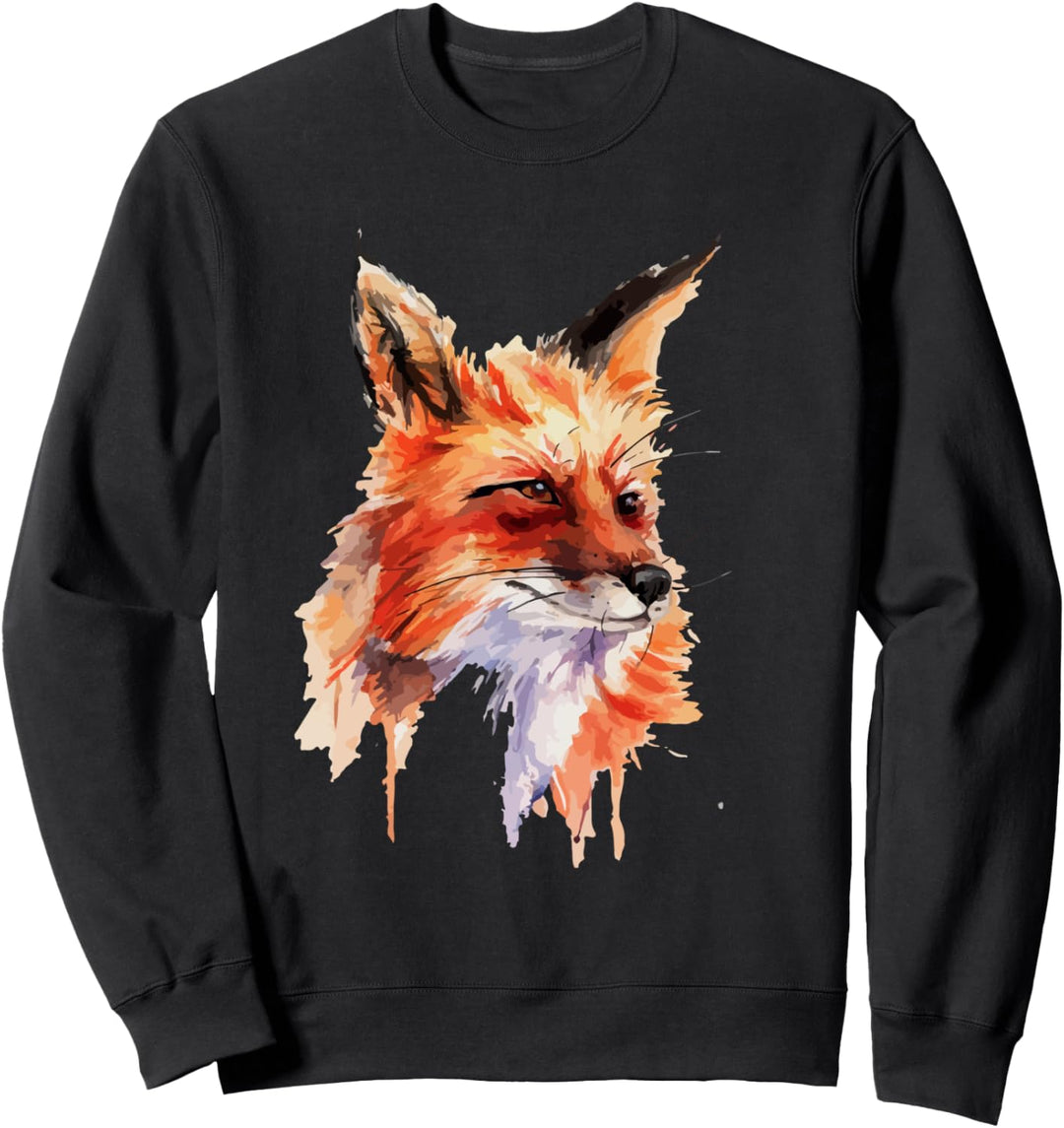 Fuchs , Handbemalter Fuchs Sweatshirt