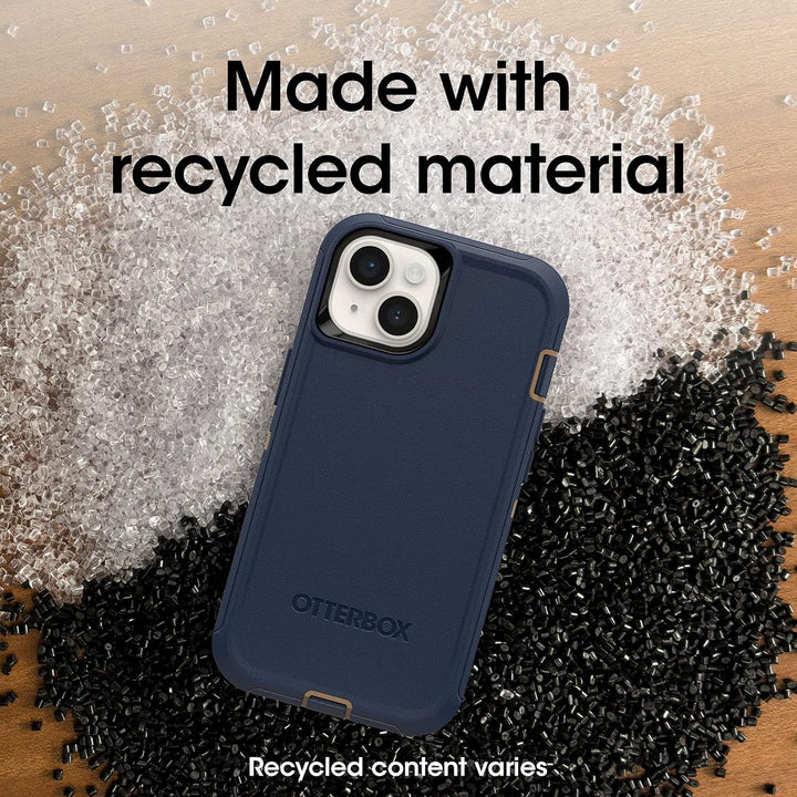 OtterBox Defender Series Displaylose Schutzhülle für iPhone 14 Plus, Blaue Wildlederschuhe (blau) De