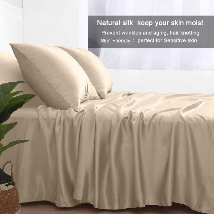 Jaciu 100% Reiner Seidenkissenbezug, 21 Momme beidseitiger Seidenkissenbezug Versteckter Mulberry Si