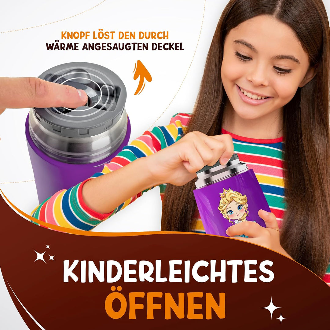 Funkelfuchs Thermobehälter für Essen Kinder – 500ml – 100% auslaufsicher - Warmhaltebehälter Essen E