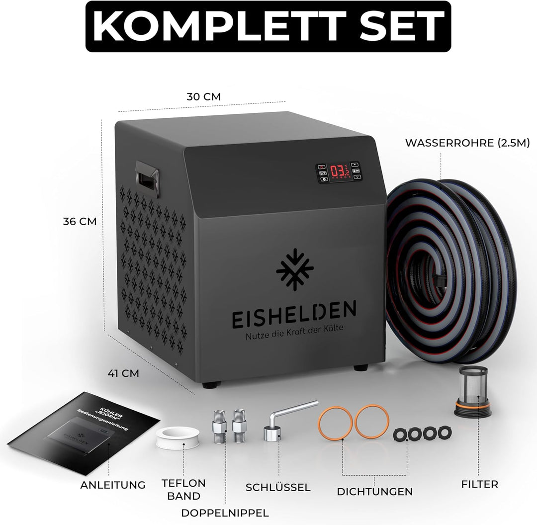 Eishelden Eisbad Kühlgerät LARS – Smarte Powerkühlung für dein Eisbad (bis 3 °C) | App-Steuerung & W