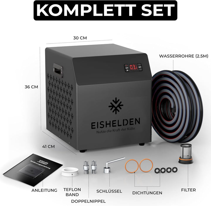Eishelden Eisbad Kühlgerät LARS – Smarte Powerkühlung für dein Eisbad (bis 3 °C) | App-Steuerung & W