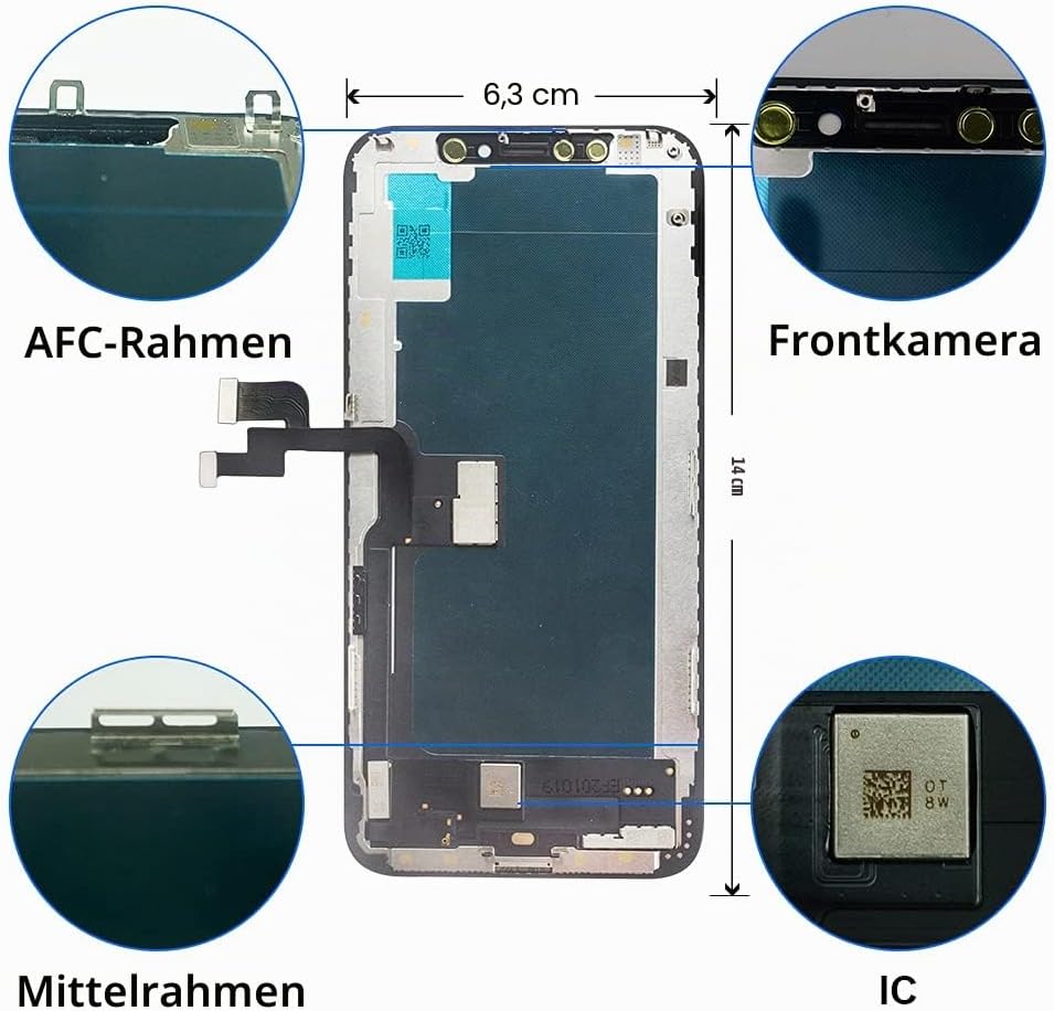 EFAITHFIX Ersatzdisplay für iPhone Xs OLED Bildschirm [nicht LCD] 14.7 cm (5.8 Zoll) Display, Digiti