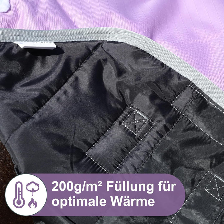 1200D Ponydecke 200g/m² – wasserdichte & Atmungsaktive Regendecke für Ponys, Shetty, Gefütterte Wint