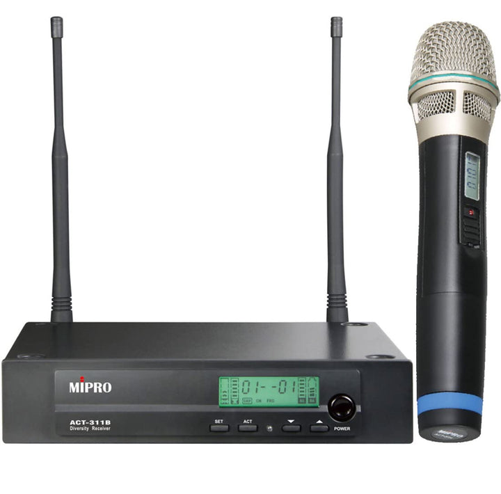Mipro ACT-311B UHF Einkanal Empfänger + Handsender Mikrofon 823-832 MHz