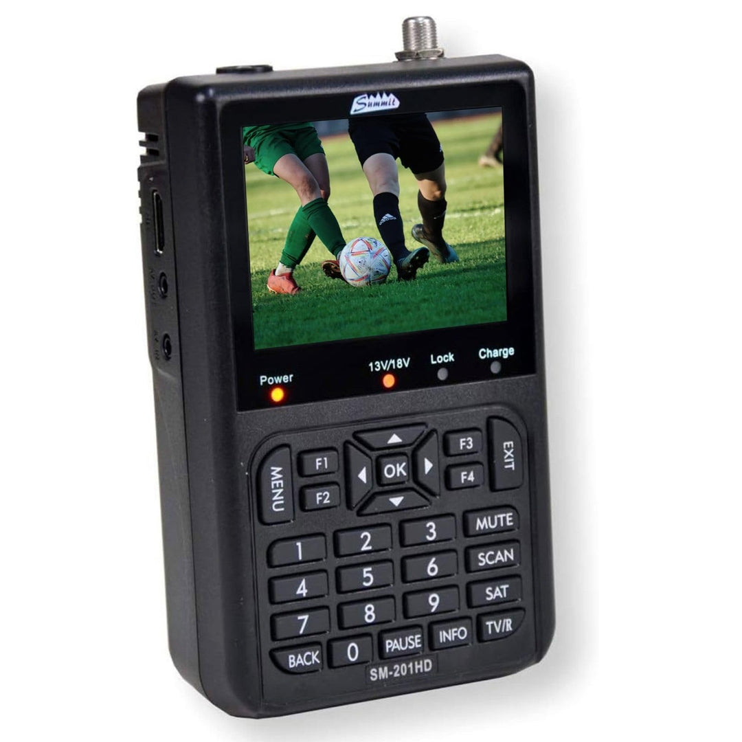 Summit SM 201HD Satelliten Messgerät I Sat Finder für DVB-S/S2 I Digitales Messgerät mit 3,5" TFT LC