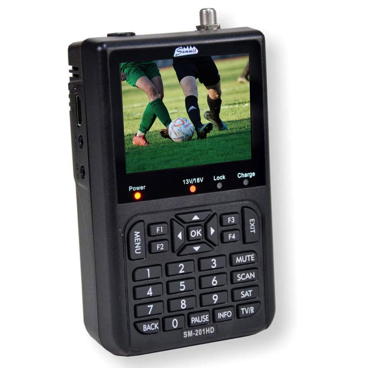 Summit SM 201HD Satelliten Messgerät I Sat Finder für DVB-S/S2 I Digitales Messgerät mit 3,5" TFT LC