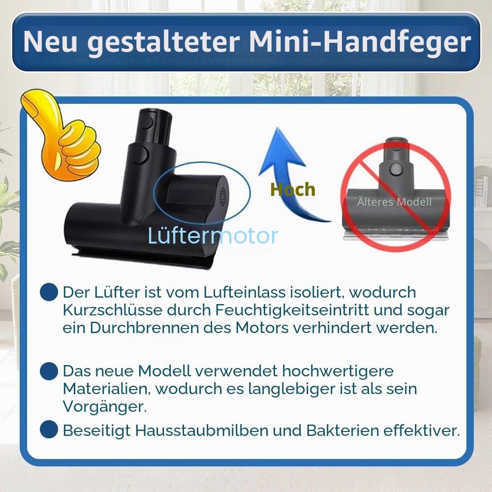 Mini Staubmilben Bürste für Dreame R20 V20 T20 R10 R30 T30 V12 Pro V16 Pro V20 Pro Staubsauger. Zube