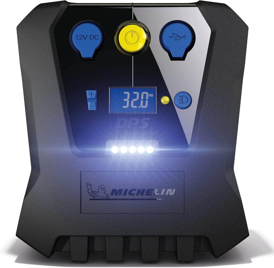 MICHELIN 62003 Luftkompressor 12v fürs Auto | Programmierbar und Digital | Reifendruck Luft Kompress