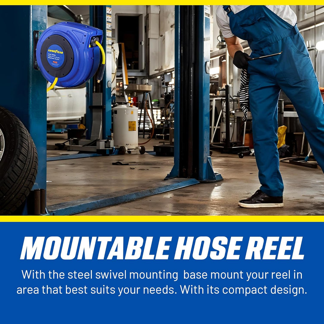 Goodyear retractable air compressor/wasserschlauchtrommel, max. 300psi (3/8 „x 65 ft) hybrid polymer