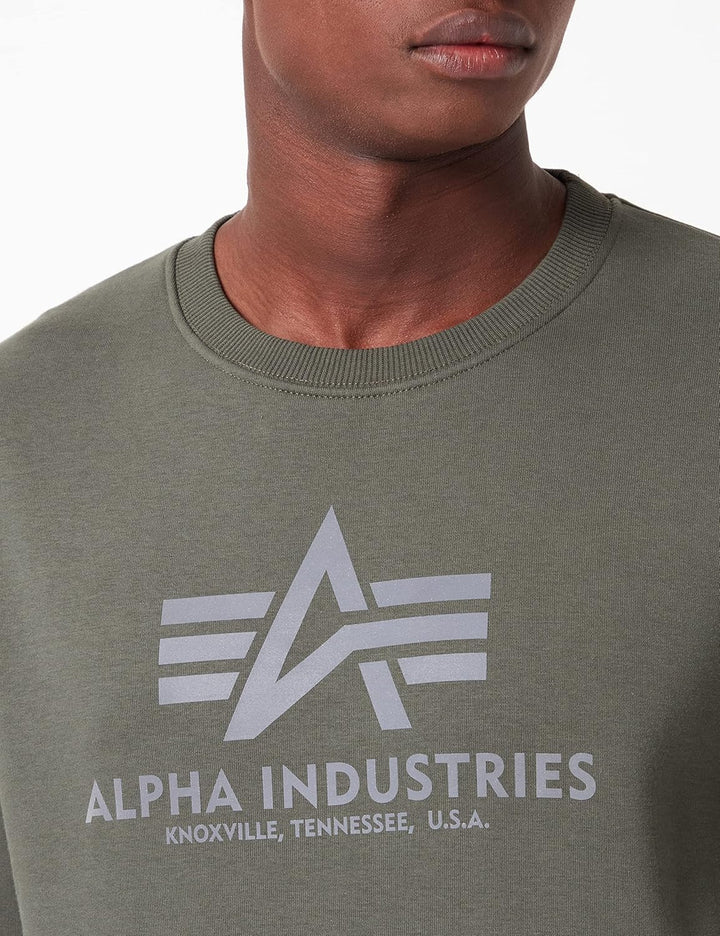 Alpha Industries Herren Alpha Industries Basic Sweater Reflective Print Sweatshirt für Herren Sweats