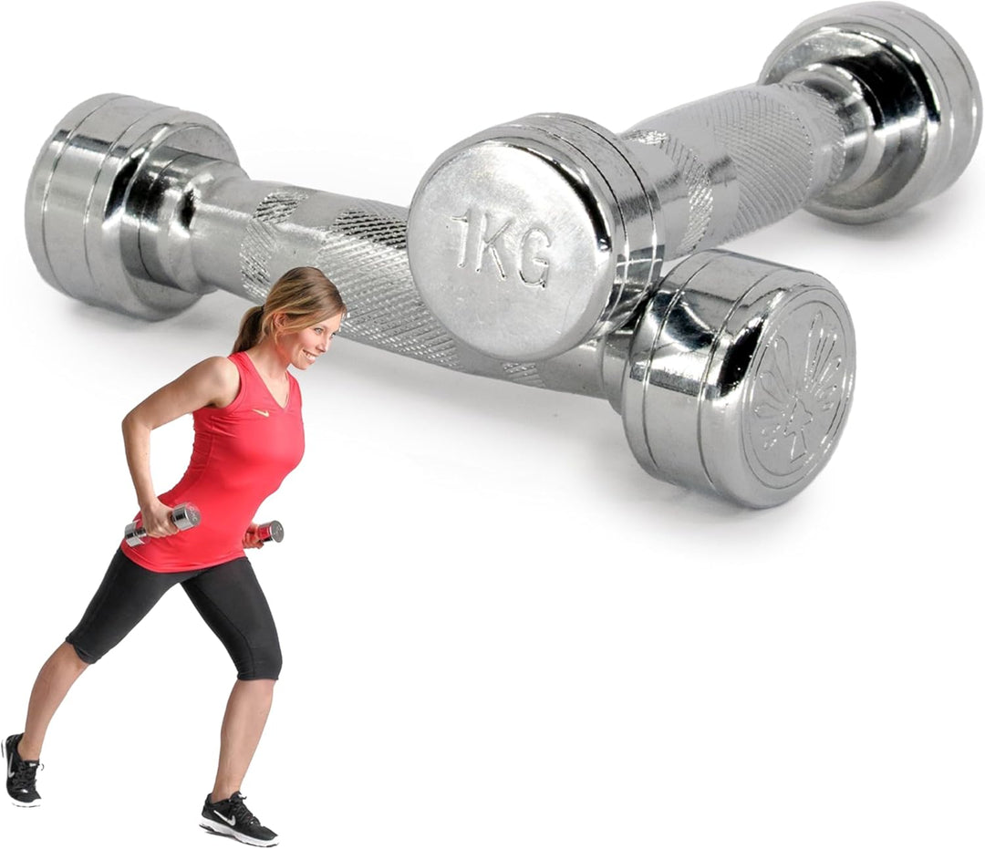 Oliver – Chrom Kurzhanteln Set 2x 10kg – Hantelset für Männer & Frauen – verschiedene Gewichte von 1