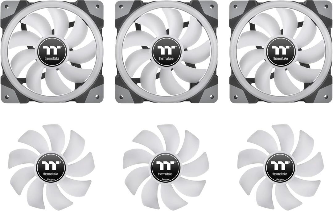 Thermaltake SWAFAN EX12 RGB PC Cooling Fan TT Premium Edition 3 Pack, 120mm 120mm Schwarz