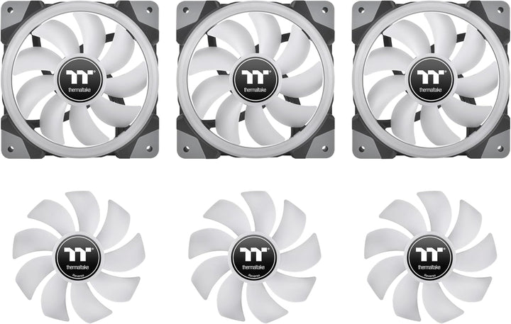 Thermaltake SWAFAN EX12 RGB PC Cooling Fan TT Premium Edition 3 Pack, 120mm 120mm Schwarz