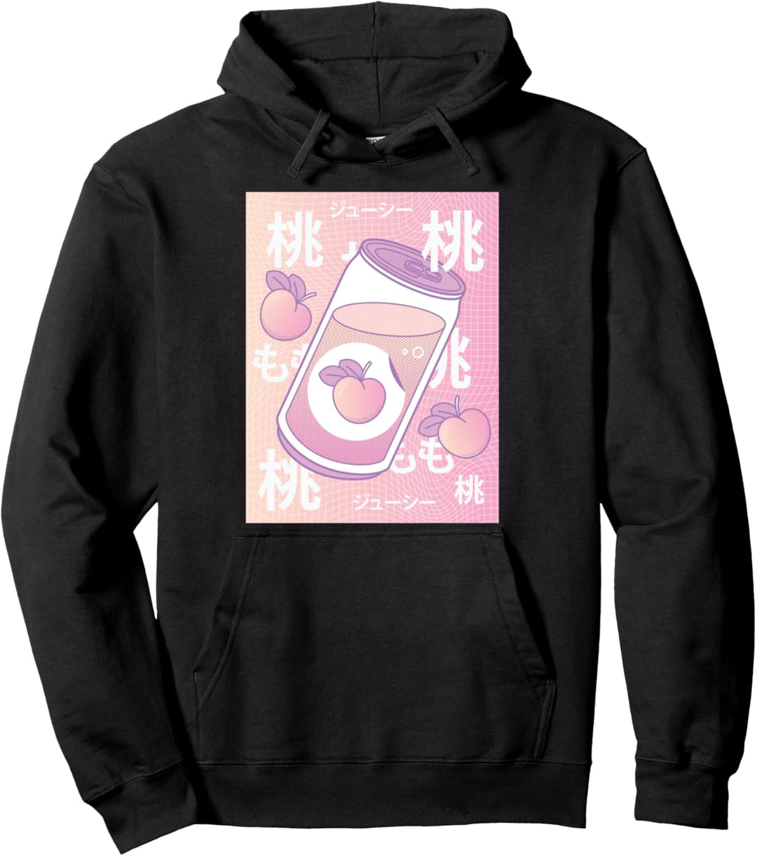 Japanisches Pfirsichgetränk - Kawaii Pullover Hoodie