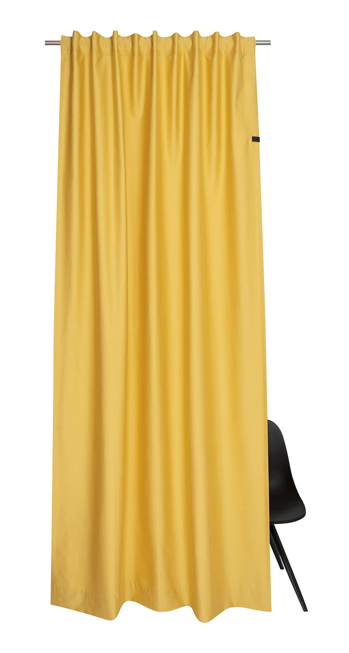 Schöner Wohnen Kollektion Gardine Soft 130x250 - Vorhang Blickdicht gelb Baumwollmix - Vorhänge Wohn