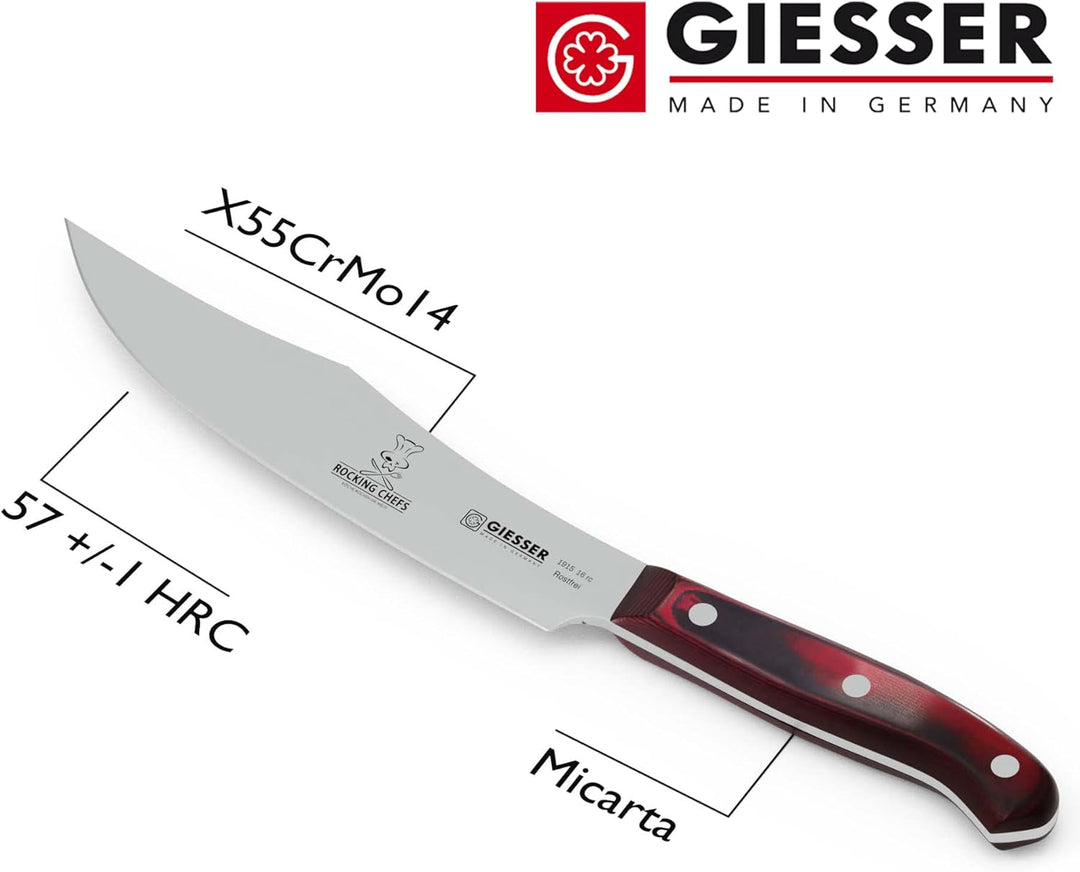 Giesser seit 1776 - Made in Germany - Zubereitungsmesser 16 cm Rocking Chef, PremiumCut Veggie No 1,