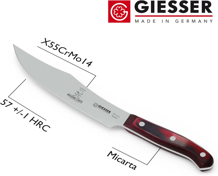 Giesser seit 1776 - Made in Germany - Zubereitungsmesser 16 cm Rocking Chef, PremiumCut Veggie No 1,