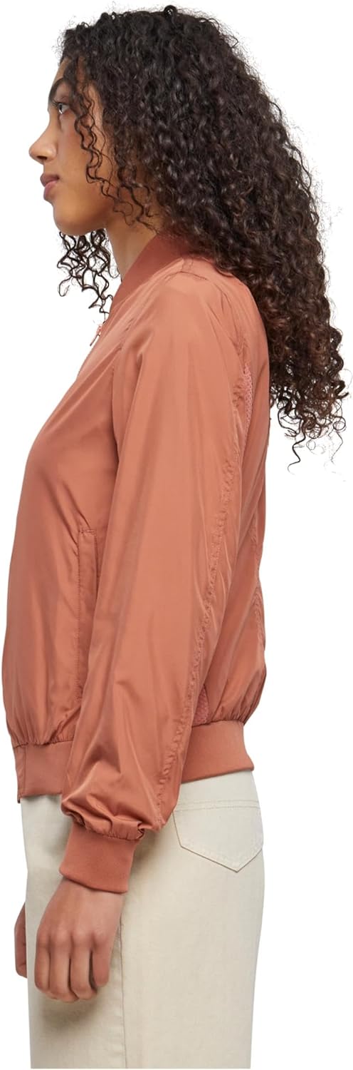 Urban Classics Damen Bomberjacke Ladies Light Bomber Jacket, leichte Fliegerjacke für Frauen in viel