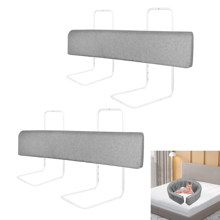 YRHome 100cm Bettgitter Bettschutzgitter Rausfallschutz für Kinder Höhenverstellbar DIY Verformbar B