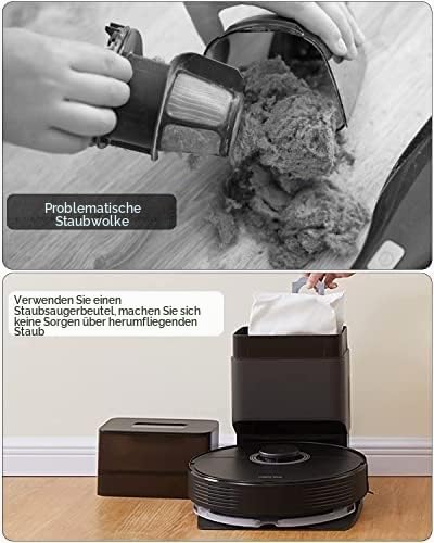 12 Stück Staubbeutel für Roborock S7 MaxV Ultra / Q7+ / Q7 Max+ /T8 / Q5+ Staubsauger Absaugstation,