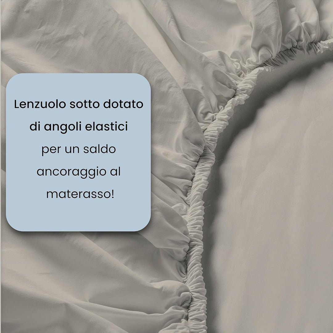 Italian Bed Linen MB Home Italy “Fantasy” Bettwäsche-Set, Cerchi Astratti, Doppelbett Cerchi Astratt