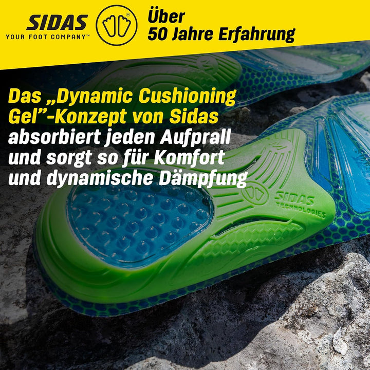 Sidas Gel Comfort Outdoor Sohle FR : S (Taille Fabricant : S:37-38) Grün, FR : S (Taille Fabricant :