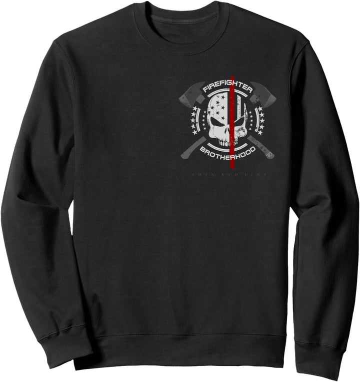 Epische dünne rote Linie Flagge Totenkopf Bruderschaft Sweatshirt
