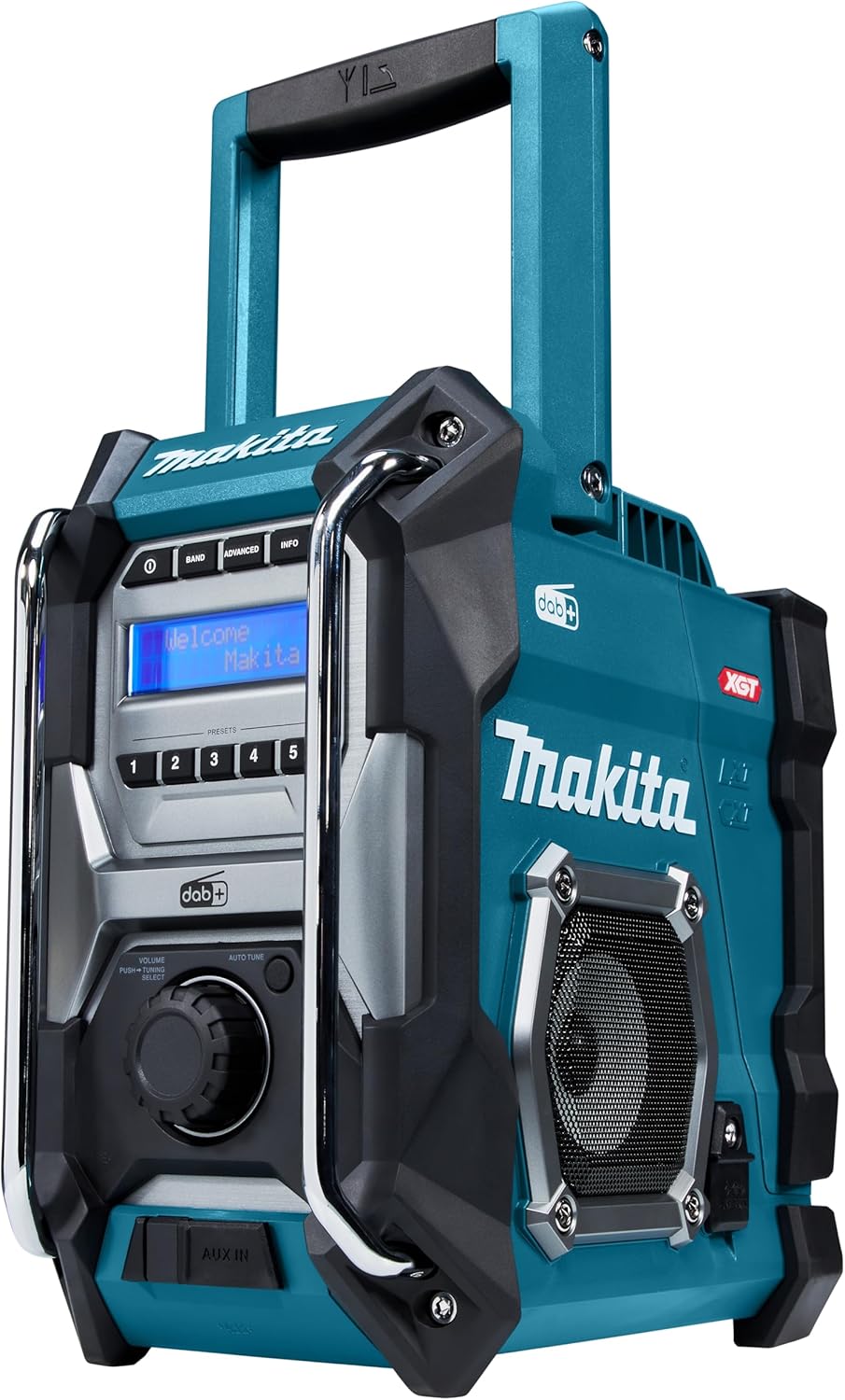 Makita MR003GZ Akku-Baustellenradio Auxiliary Schwarz, Türkis