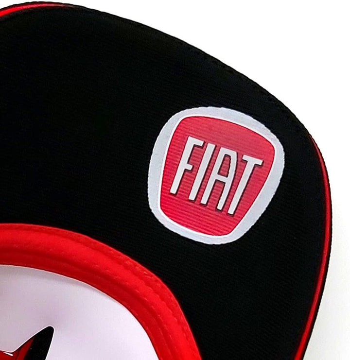 Fiat Unisex Visier, Fiat 21239 Kappe mit gebogenem Visier schwarz, Einheitsgrösse EU