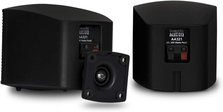 Acoustic Audio AA321B Einbaulautsprecher für den Innenbereich, 400 W, Schwarz Einzeln schwarz