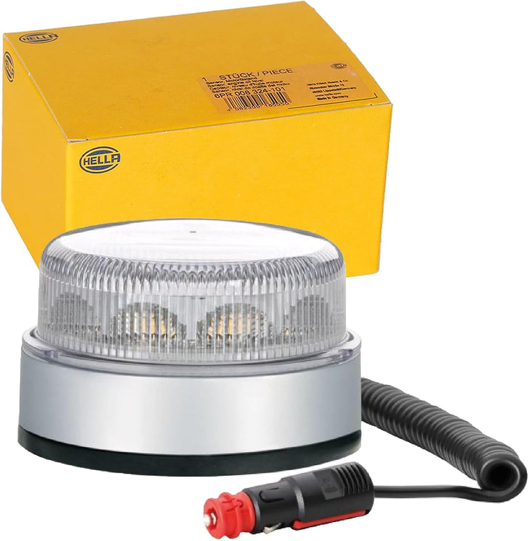 HELLA - LED-Blitz-Kennleuchte - K-LED Blizzard - 12/24V - gelb - Anbau/Magnetbefestigung - Kabel: 60