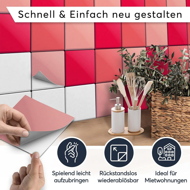 Fliesenmosaik I Klebefolie Fliesen Sticker Aufkleber Bad u. Küche Fliesen Wand Deko - Fliesen renovi