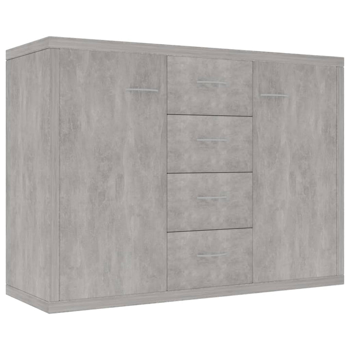 vidaXL Sideboard, Kommode mit viel Stauraum, Schrank mit 4 Schubladen 2 Türen, Mehrzweckschrank Anri