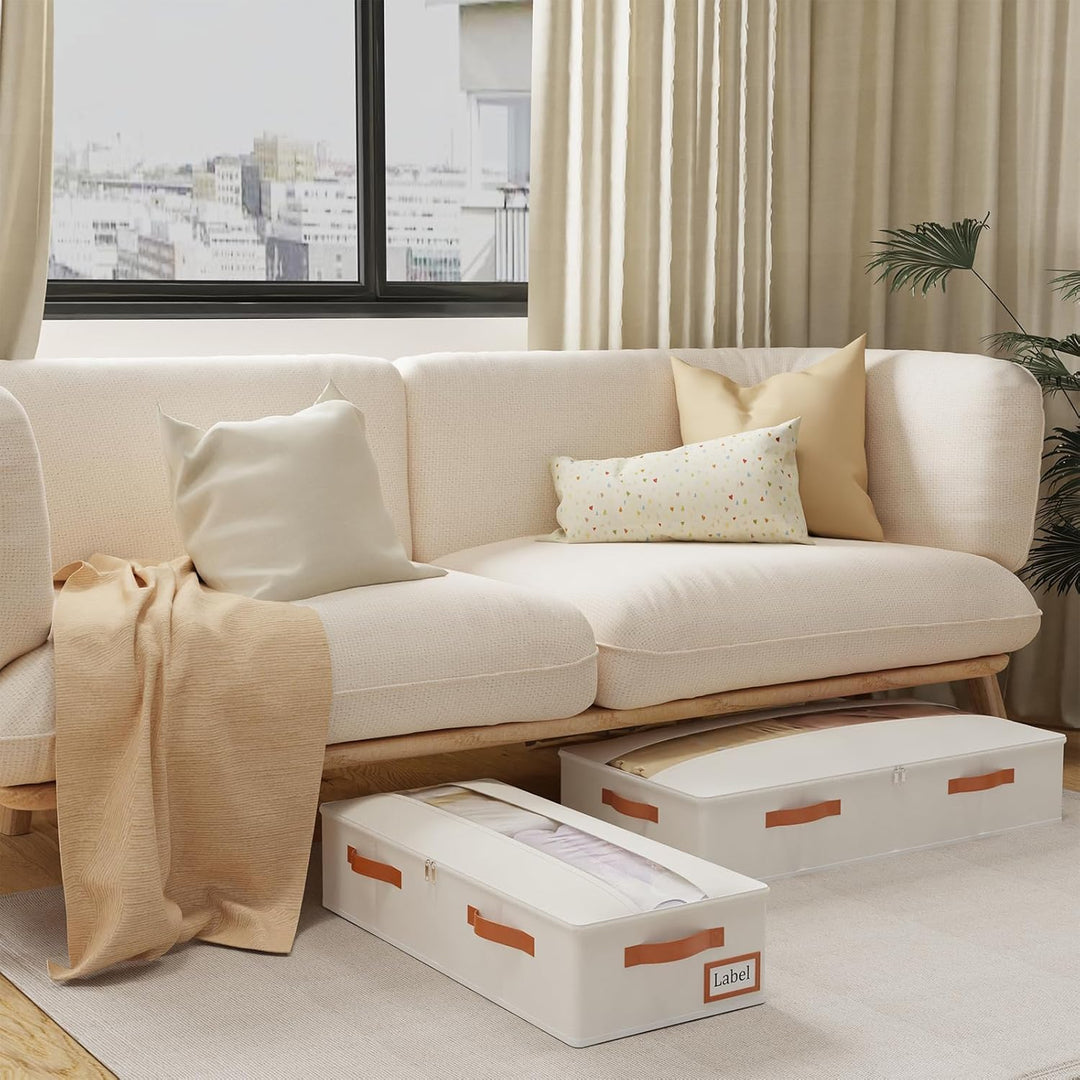 Yawinhe 3 Stück Unterbettkommode, Unterbett Aufbewahrungsbox Vliesstoff, Faltbare Aufbewahrungstasch