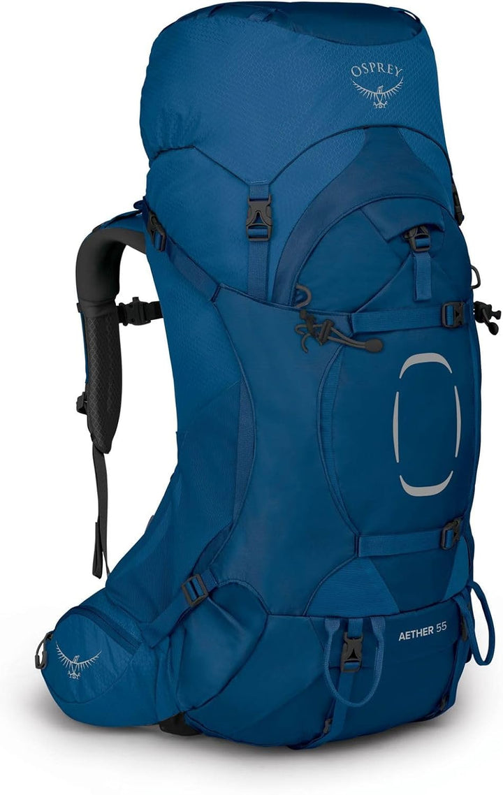 Osprey Aether 55 Trekkingrucksack für Männer Deep Water Blue L-XL, Deep Water Blue L-XL