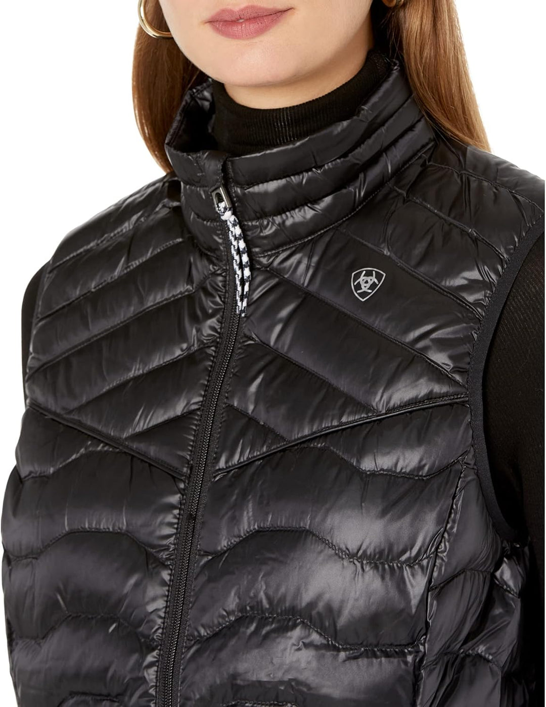 ARIAT Womens Ideal Down Vest, Ir Black, X-Small US