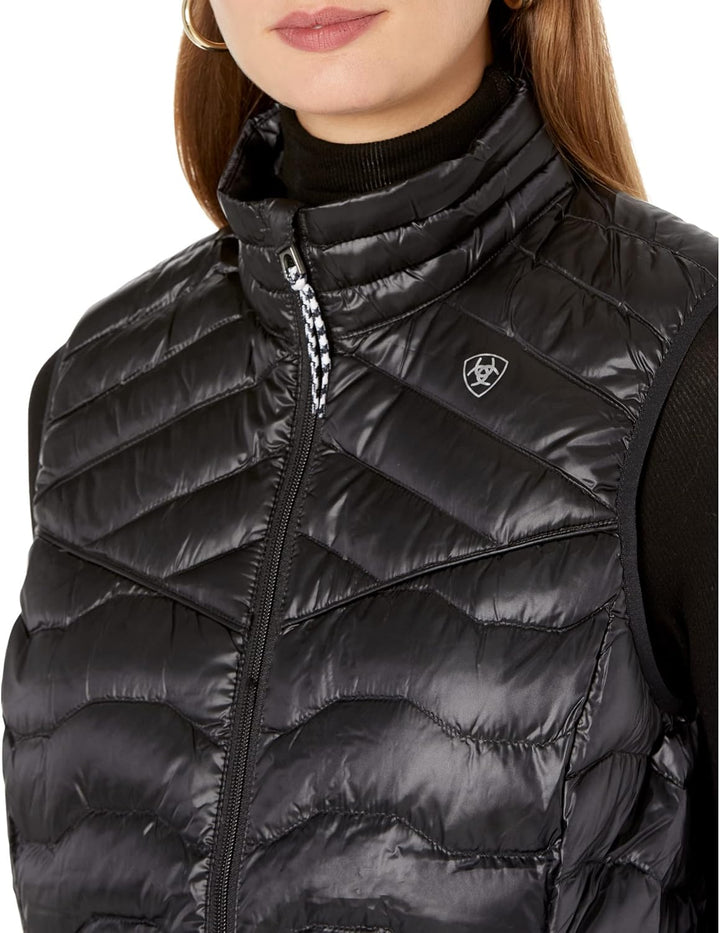 ARIAT Womens Ideal Down Vest, Ir Black, X-Small US